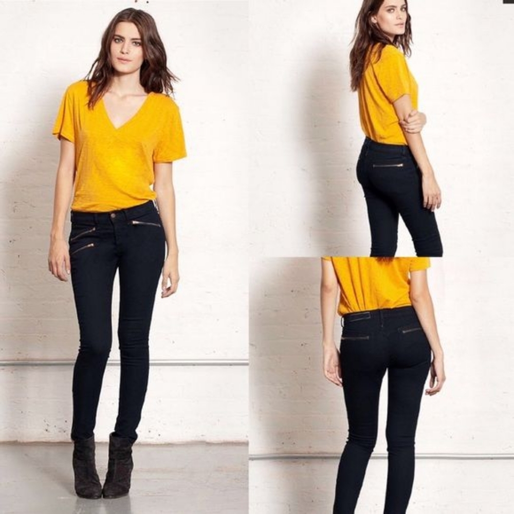 Rag & Bone Zip Pocket Skinny Jeans in Copper Midnight